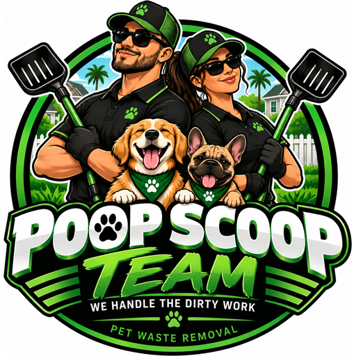 Poop Scoop Team crew cleaning a backyard